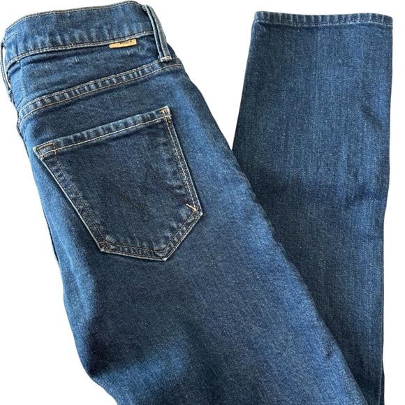 MOTHER Superior Jeans The Stinger Flood Dark Blue Mid Rise Size 24 EUC - Picture 1 of 14